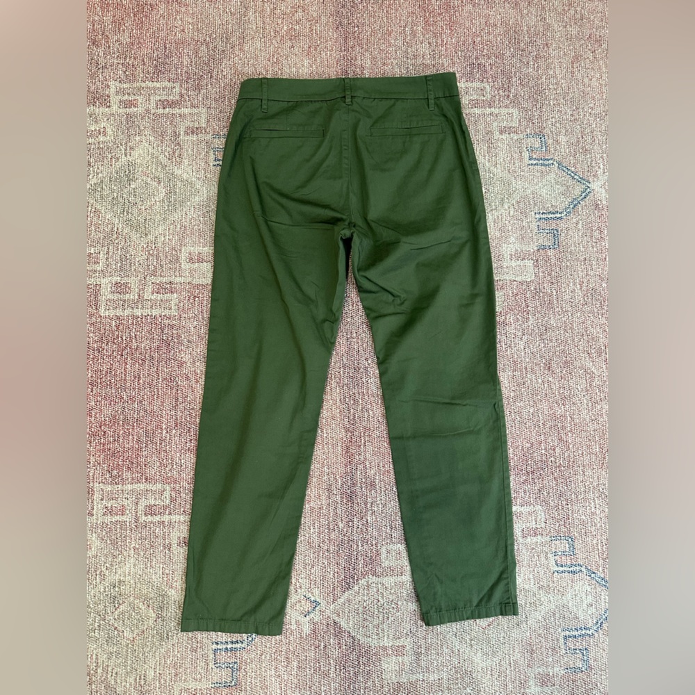 J Crew Slim Boyfriend chino 28 Green cotton khakis ankle - Picture 8 of 8